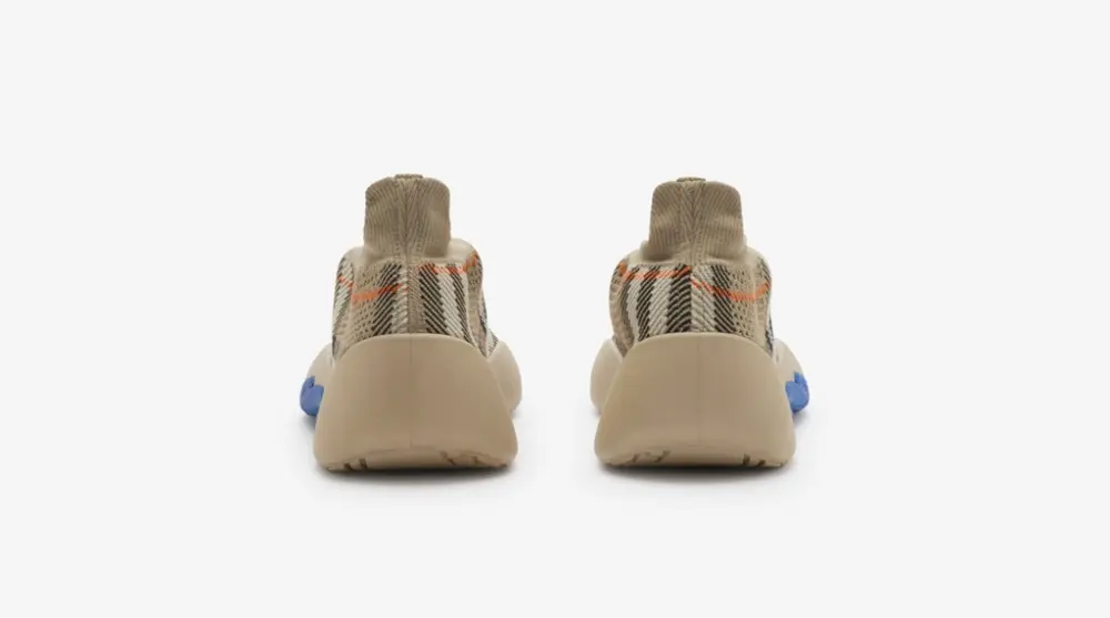 Alternative view of Giày Burberry Check Knit Neptune Sneaker ‘Sand’ 80993201