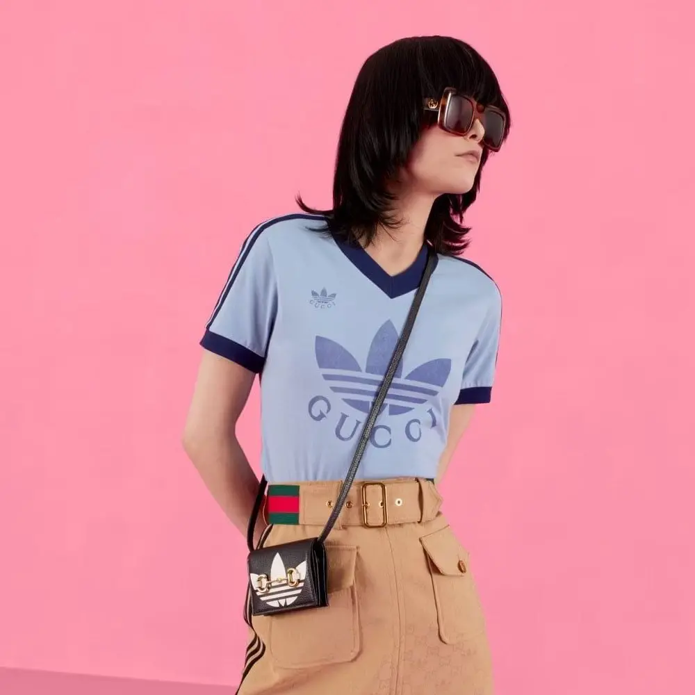 Túi Gucci x Adidas Small Square Bag 'Black' 702248-DJ24G-1057 - Ảnh 3