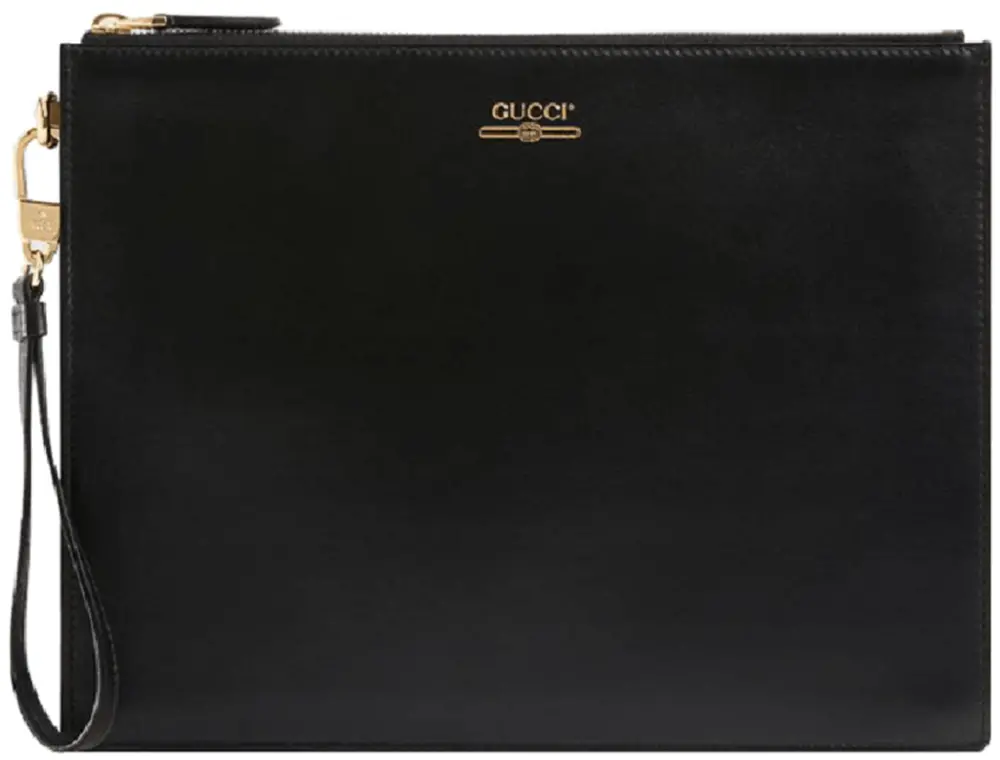 Túi Gucci Pouch With Gucci Logo 'Black' 547613-0YA0G-1000