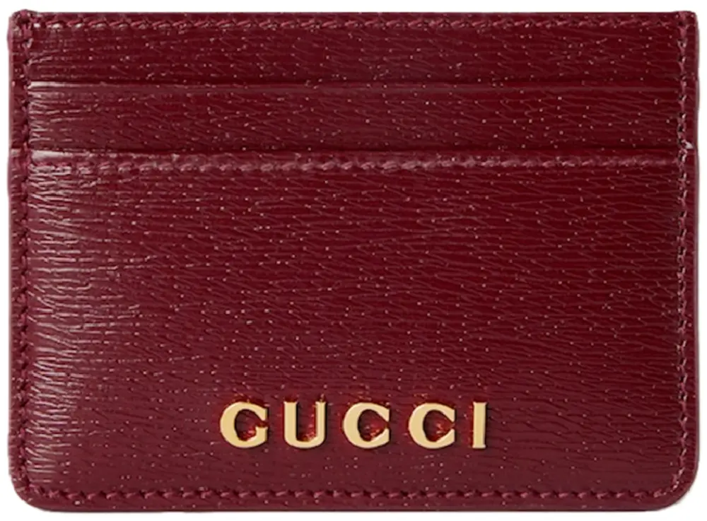 Ví Gucci Card Case With Script 'Rosso Ancora' 773428-0OP0T-6207