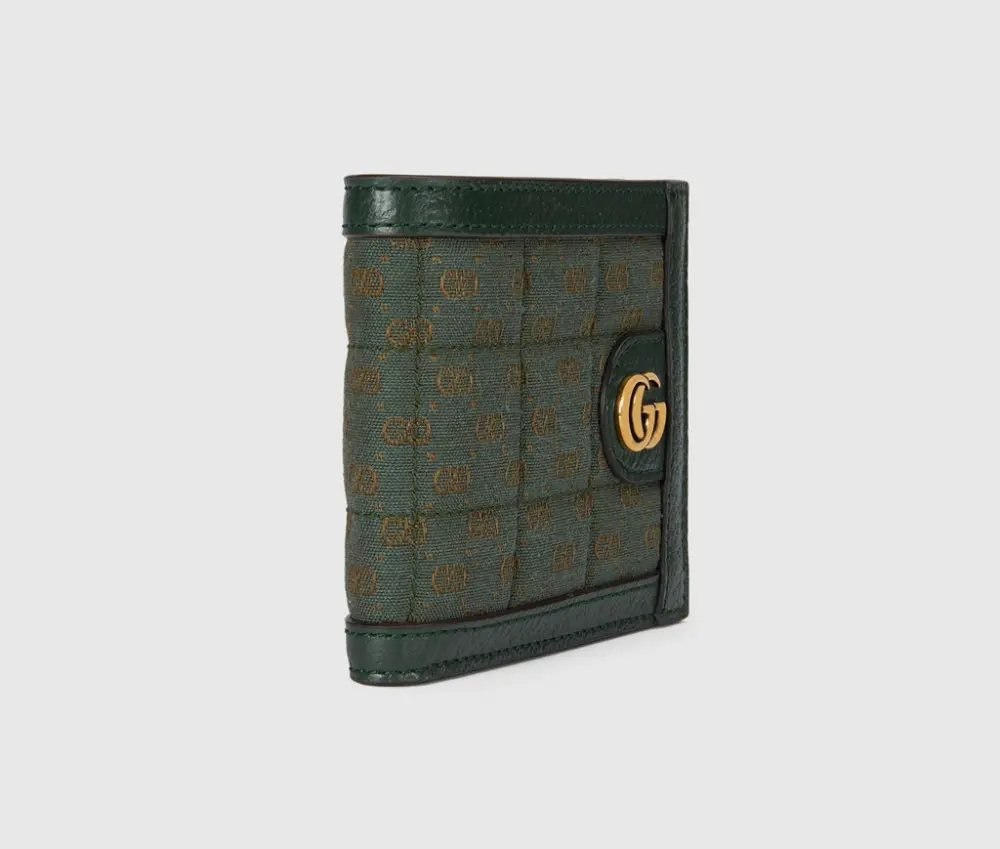 Ví Nam Gucci Mini GG Canvas Wallet 'Green' 756526-FAB7W-3046 - Ảnh 3