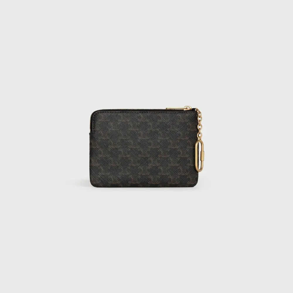 Ví Nữ Celine Coin Purse Cuir Triomphe 'Black' 10C662CA2-38NO - Ảnh 3