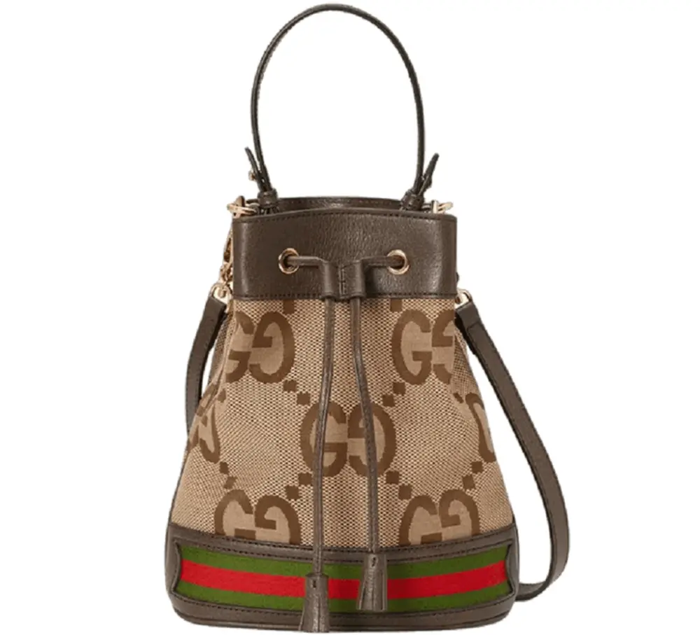 Túi Gucci Ophidia Small Jumbo GG Bucket Bag 'Camel Ebony' 550621-UKMJG-2570
