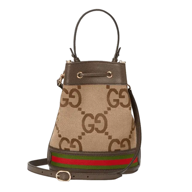 Túi Gucci Ophidia Small Jumbo GG Bucket Bag 'Camel Ebony' 550621-UKMJG-2570 - Ảnh 3