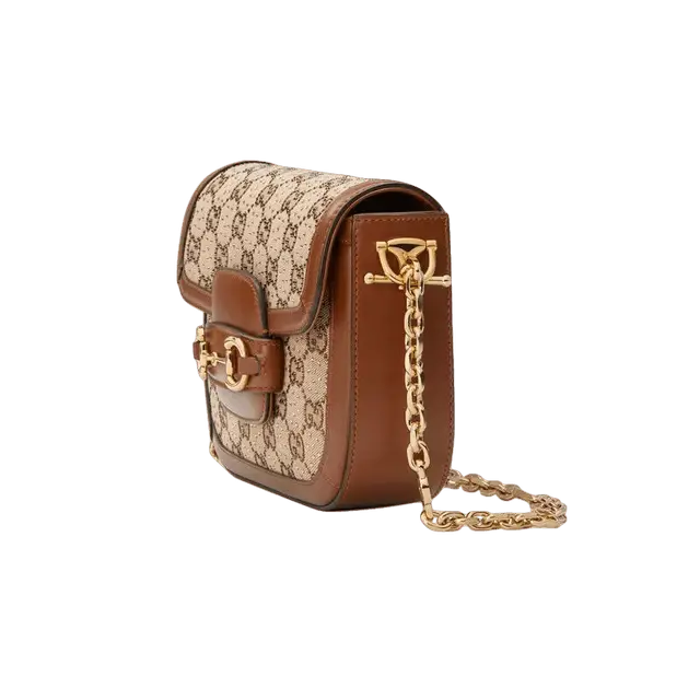 Alternative view of Túi Gucci Horsebit 1955 GG Mini Bag 'Camel Ebony' 675801-21HRG-2687