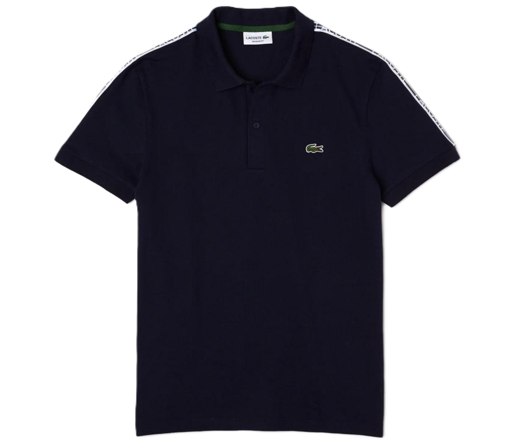 Áo Lacoste Logo Stripe Stretch Cotton ‘Navy’ PH5075-51-166