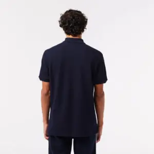 Áo Lacoste Logo Stripe Stretch Cotton ‘Navy’ PH5075-51-166 - Ảnh 3