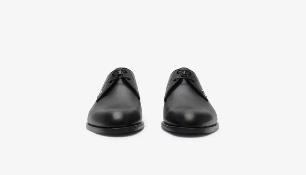 Giày Burberry Leather Carlyle Derby Shoes ‘Black’ 81013881 - Ảnh 5