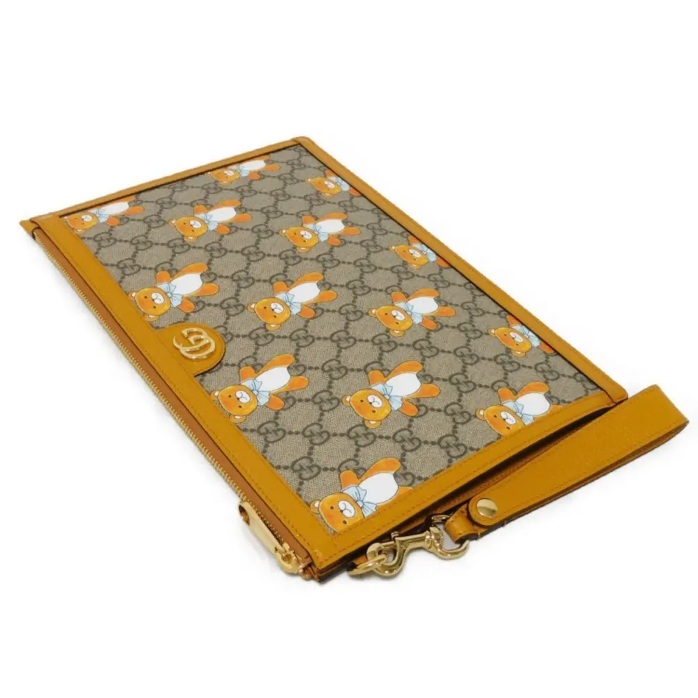 Alternative view of Túi Gucci Canvas With Leather Clutch 'Beige' 660162-2YLAG-8695