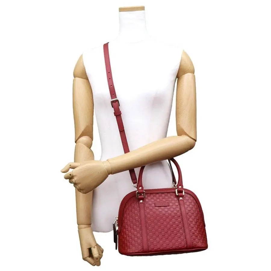 Túi Gucci GG Dome Satchel Shoulder 'Red' 449654-BMJ1G-6420 - Ảnh 5