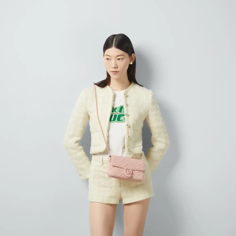 Túi Gucci GG Marmont Super Mini Bag 'Pink' 751526-AACX5-5945 - Ảnh 8