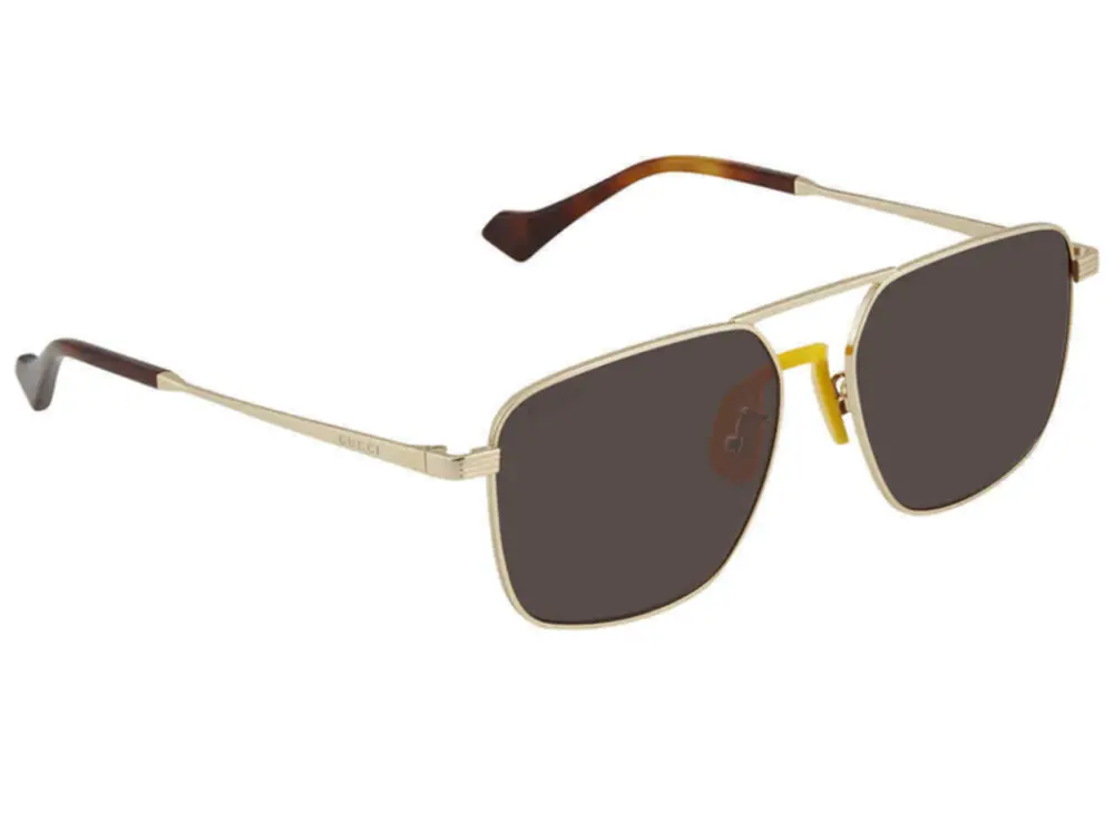 Alternative view of Kính Gucci Brown Square ‘Gold’ GG0743S-002-57