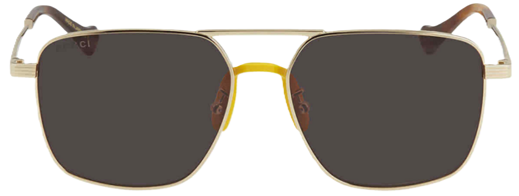 Kính Gucci Brown Square ‘Gold’ GG0743S-002-57