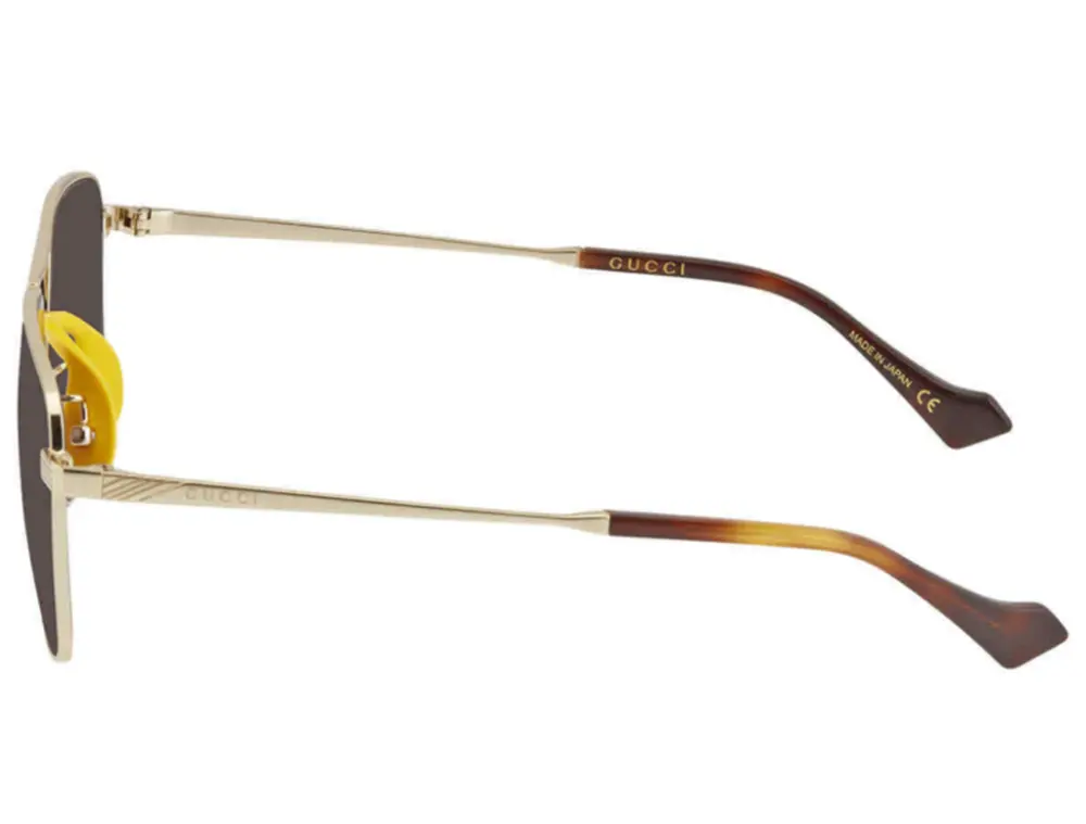 Kính Gucci Brown Square ‘Gold’ GG0743S-002-57 - Ảnh 3