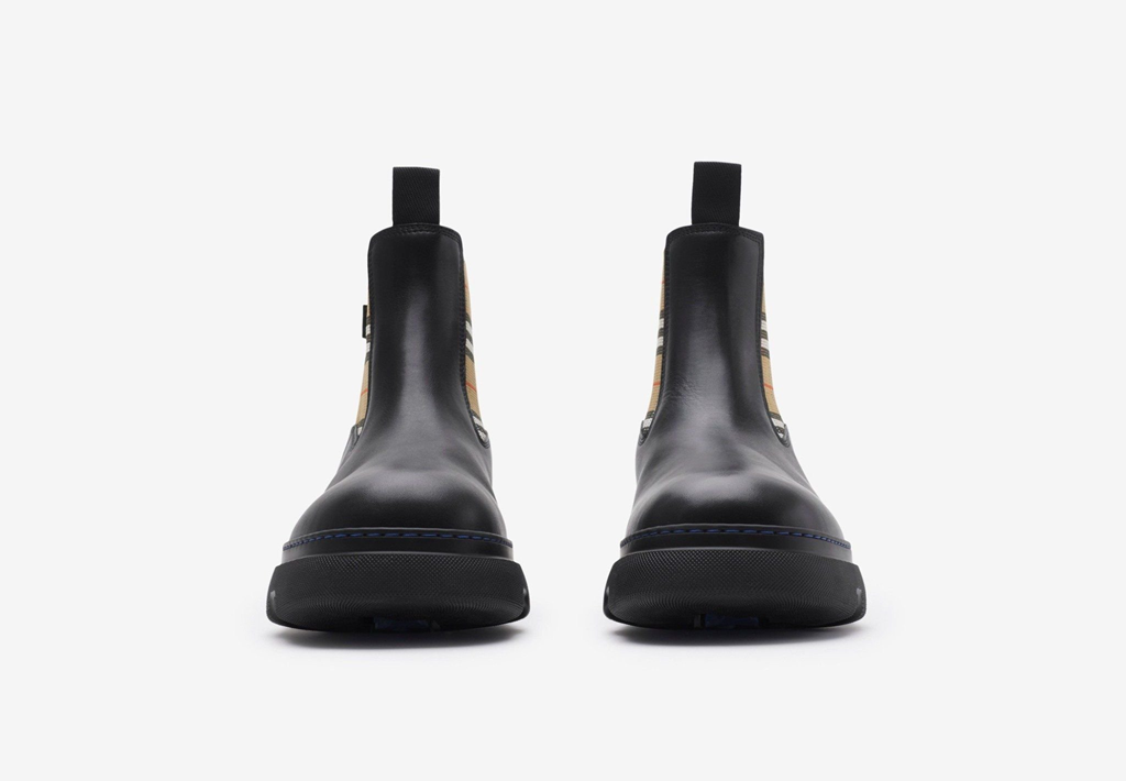 Giày Burberry Leather Creeper Low Chelsea Boots 'Black' 81051831 - Ảnh 3