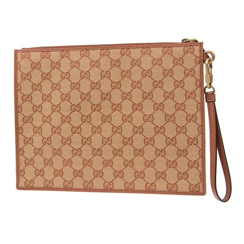Túi Gucci x NYC Canvas With Leather Clutch 'Brown' 547796-9Y9ET-9573 - Ảnh 5