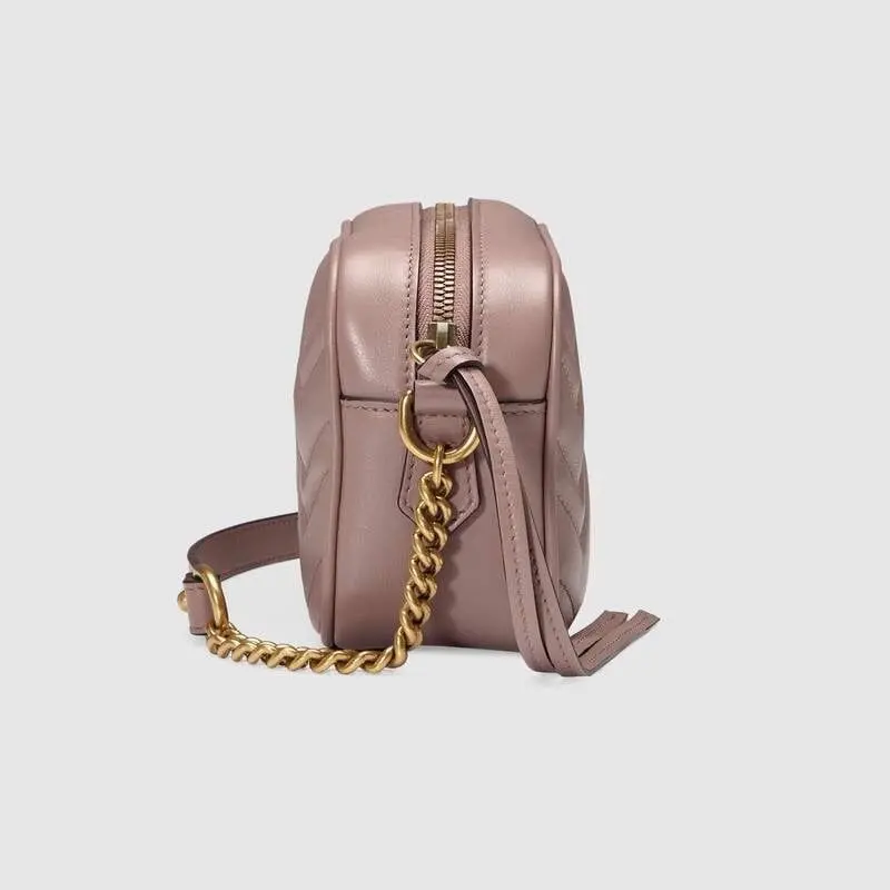 Túi Gucci GG Marmont Matelassé Mini Bag 'Pink' 448065-DTD1T-5729 - Ảnh 5