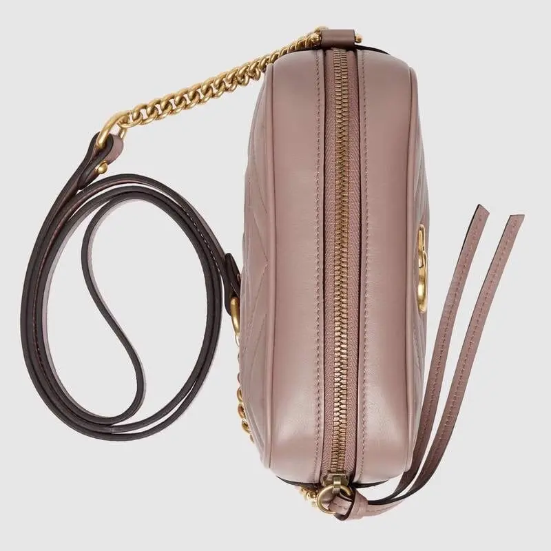Túi Gucci GG Marmont Matelassé Mini Bag 'Pink' 448065-DTD1T-5729 - Ảnh 4