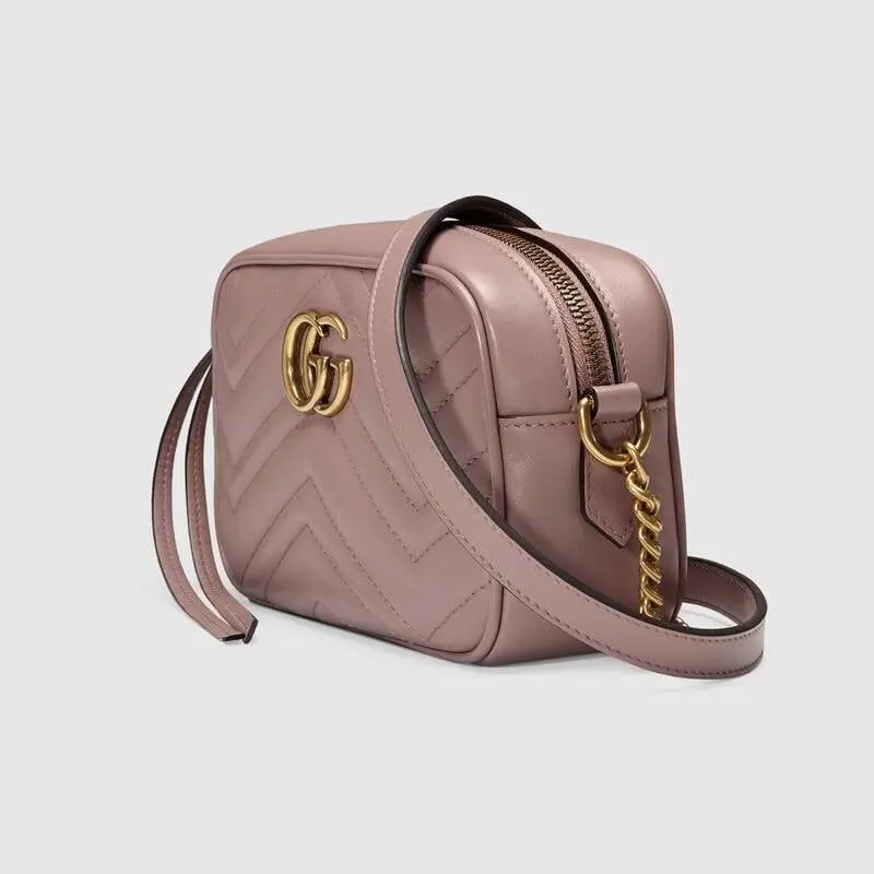 Túi Gucci GG Marmont Matelassé Mini Bag 'Pink' 448065-DTD1T-5729 - Ảnh 3