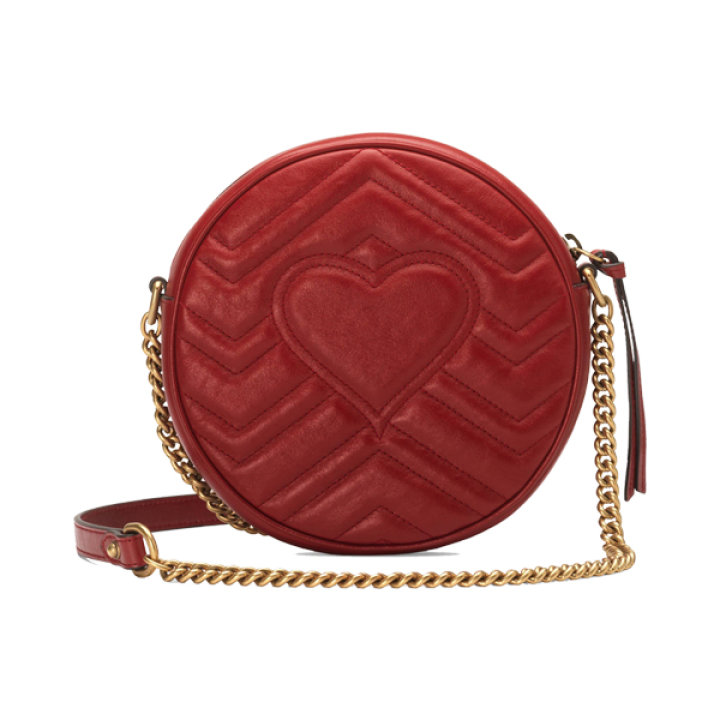 Túi Gucci GG Marmont Mini Round Shoulder 'Red' 550154-0OLET-6438 - Ảnh 3