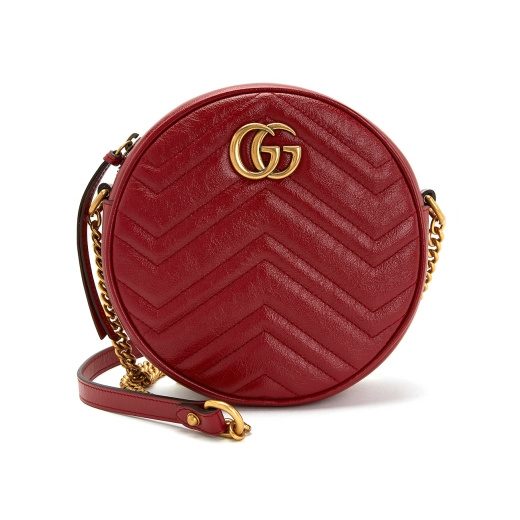 Alternative view of Túi Gucci GG Marmont Mini Round Shoulder 'Red' 550154-0OLET-6438