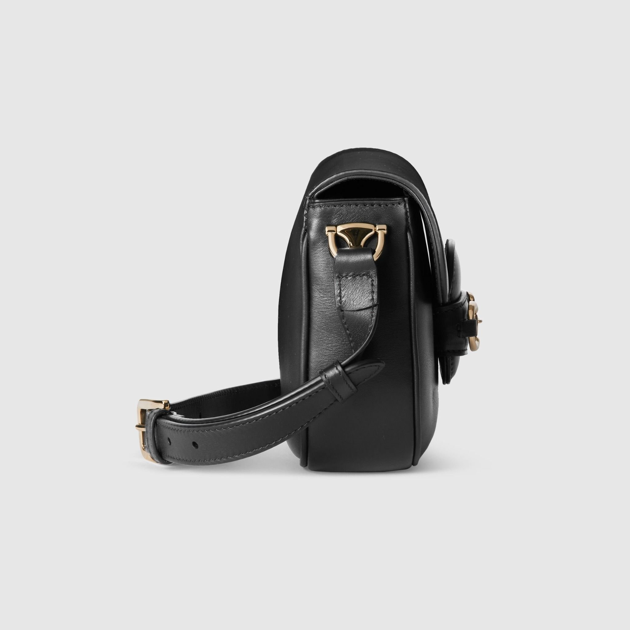 Túi Gucci Horsebit 1955 Soft Mini Shoulder Bag 'Black' 815205-AAEFH-1000 - Ảnh 4