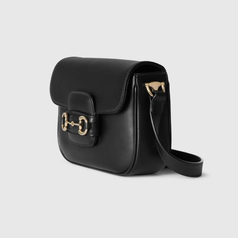 Alternative view of Túi Gucci Horsebit 1955 Soft Mini Shoulder Bag 'Black' 815205-AAEFH-1000