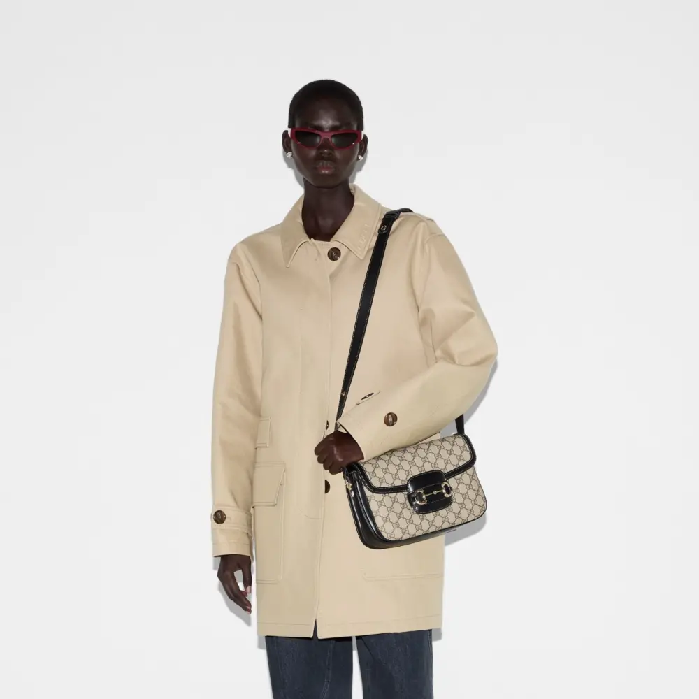 Túi Gucci Horsebit 1955 Soft Small Shoulder Bag 'Beige' 815178-FAD6L-9741 - Ảnh 6