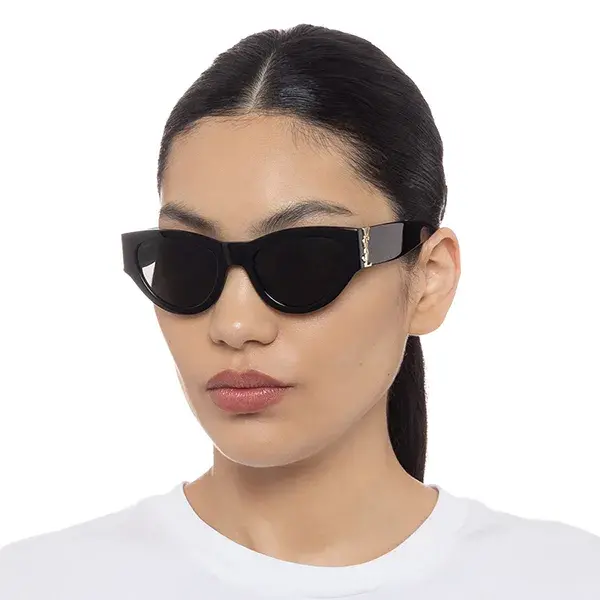 Kính Nữ Saint Laurent Rectangular Sunglasses 'Black' SLM94-001 - Ảnh 3