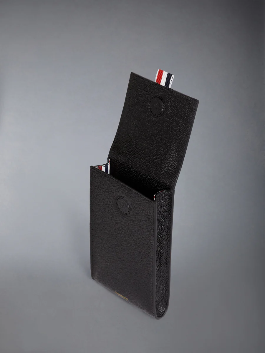 Túi Thom Browne Pebble Grain Flap Crossbody 'Black' MAC113A-00198-001 - Ảnh 3