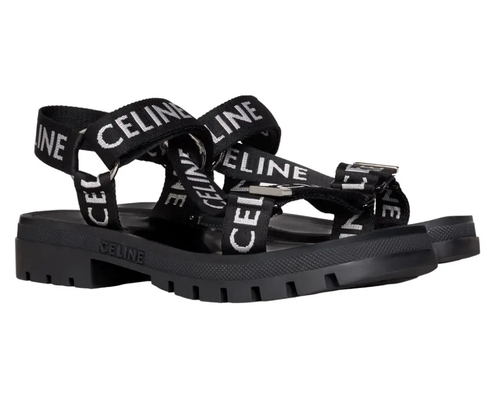 Alternative view of Dép Celine Leo Strappy 'Black White' 346742208C-38AW
