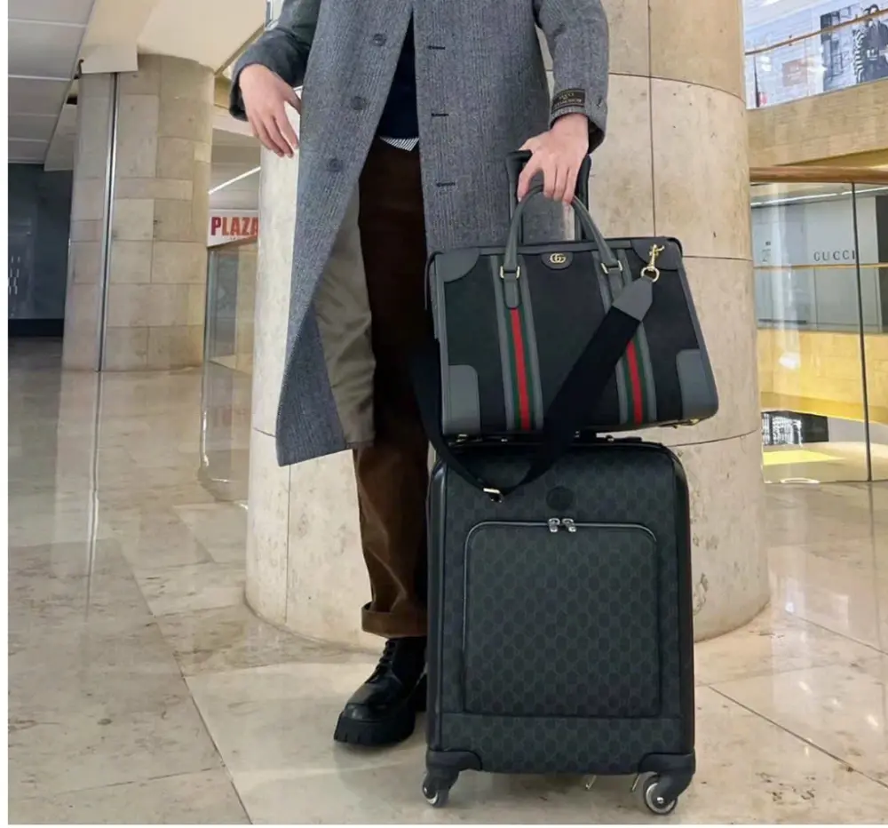 Túi Gucci Bauletto Extra Large Duffle Bag 'Black' 715773-FAARB-1048 - Ảnh 3
