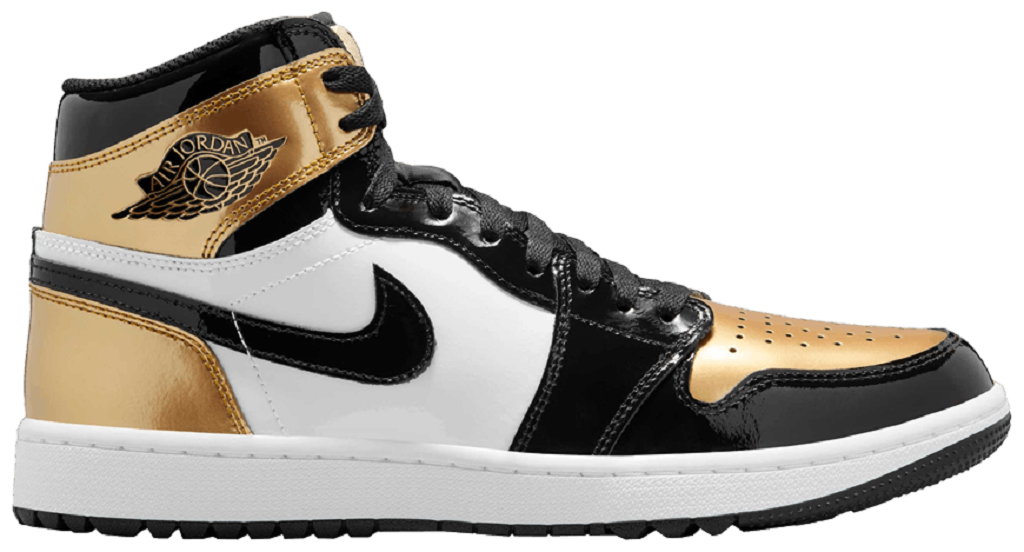 Giày Nike Jordan 1 Retro High Golf 'Patent Gold Toe' DQ0660-002