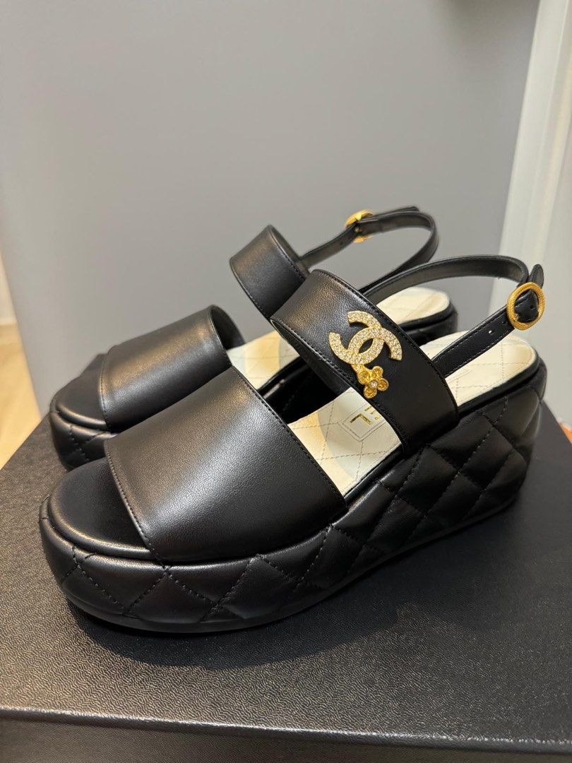 Alternative view of Dép Chanel Mark Platform A Cute Flower 'Black' G45547-X01000-94305