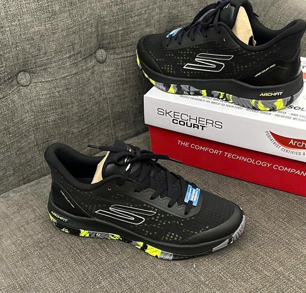 Alternative view of Giày Skechers Go Pickleball ‘Black Green’ 246069C-BLK