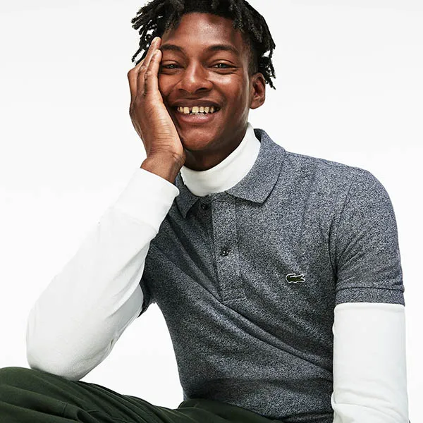 Alternative view of Áo Lacoste Slim Fit Polo ‘Grey’ PH4012-51-050