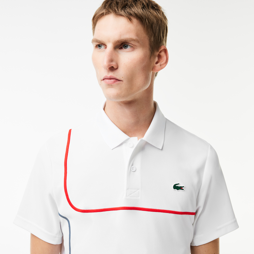 Áo Lacoste Ultra Dry Piqué Tennis ‘White’ DH7362-51-800 - Ảnh 3