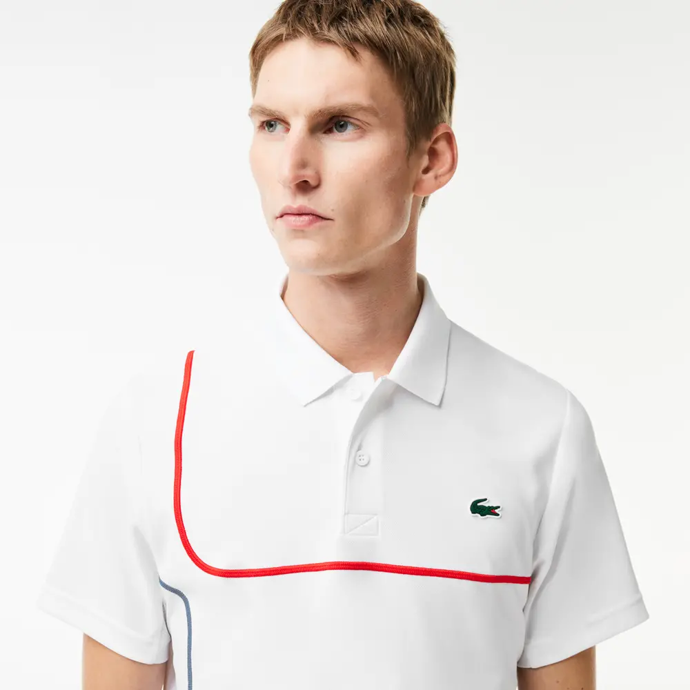 Áo Lacoste Ultra Dry Piqué Tennis ‘White’ DH7362-51-800 - Ảnh 3