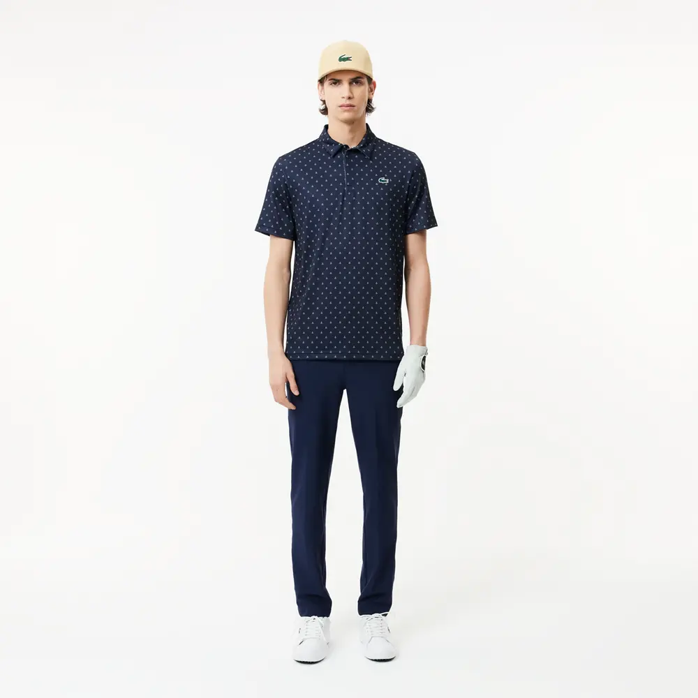 Áo Lacoste Anti-UV Printed Golf ‘Blue’ DH5175-51-525 - Ảnh 3