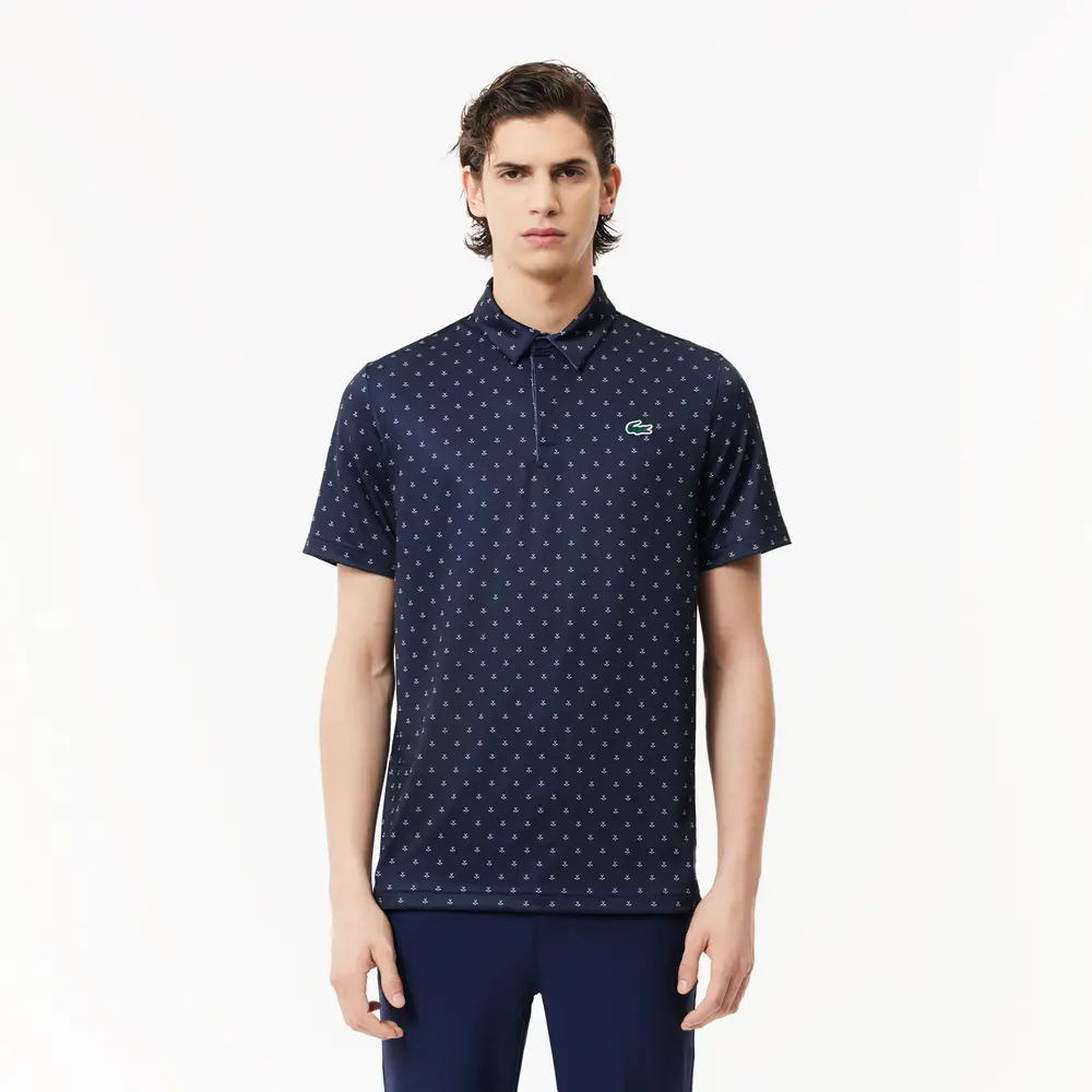 Áo Lacoste Anti-UV Printed Golf ‘Blue’ DH5175-51-525 - Ảnh 2