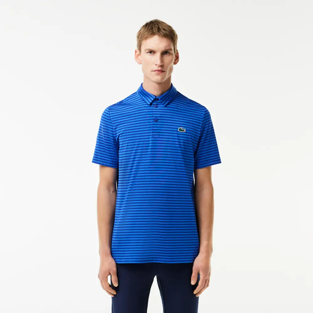 Alternative view of Áo Lacoste Ultra Dry Anti-UV Striped ‘Navy Blue’ DH7418-51-IQ9