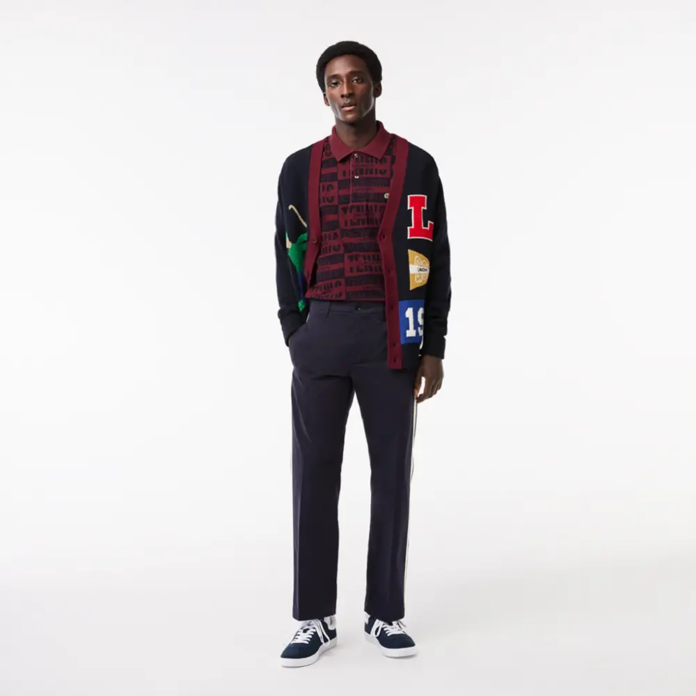 Alternative view of Áo Lacoste Two Tone Badge Print Polo ‘Bordeaux’ PH2057-51-YUP