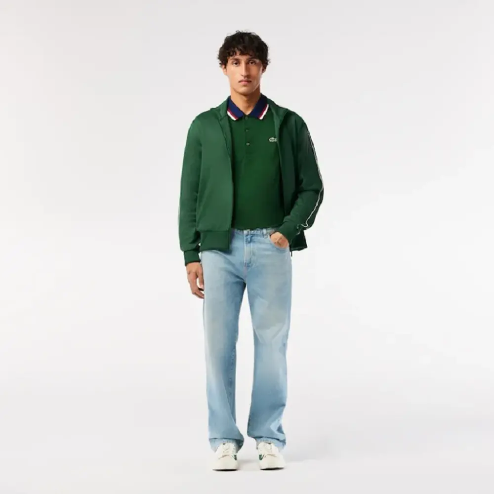 Áo Lacoste Stretch Color-Block Collar Cuffs ‘Green’ PH3461-10-132 - Ảnh 2