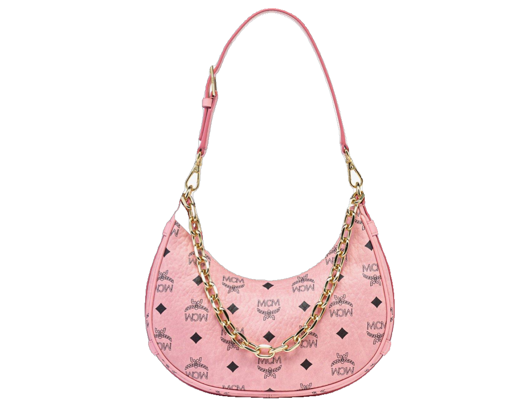 Túi MCM Aren Crescent Hobo Bag in Visetos 'Soft Pink' MWHFATA02PZ001