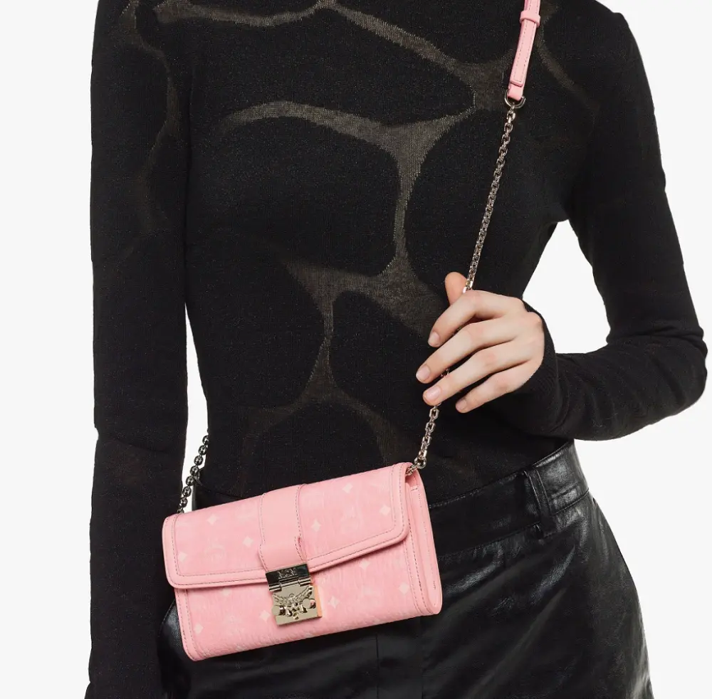 Túi MCM Large Tracy Chain Wallet 'Pink' MYLDSXT01QZ001 - Ảnh 4