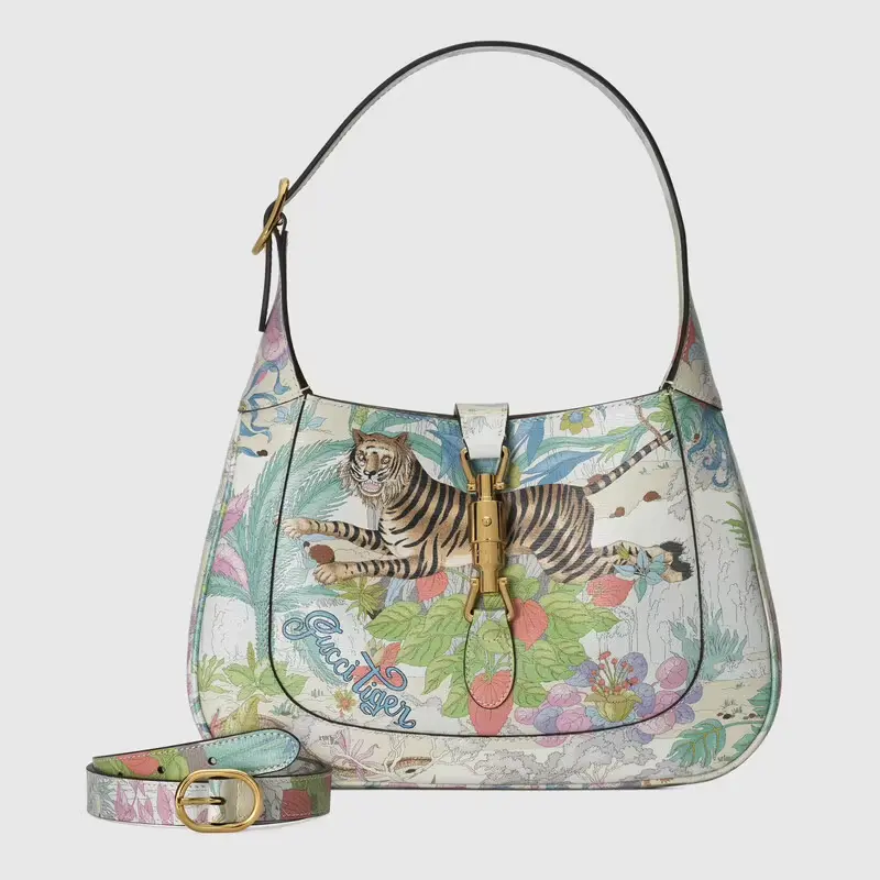 Alternative view of Túi Nữ Gucci Tiger Jackie 1961 Small Off White 'Multicolor' 636709-UTIAC-9270