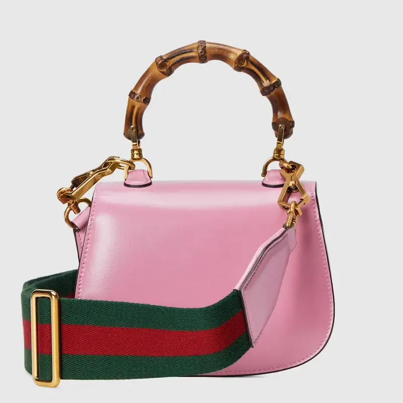 Túi Gucci Mini Top Handle With Bamboo 'Pink Leather' 686864-10ODT-5467 - Ảnh 4