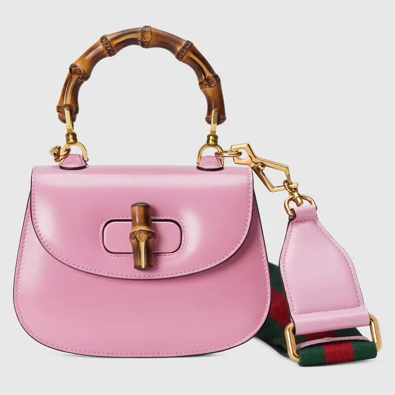 Alternative view of Túi Gucci Mini Top Handle With Bamboo 'Pink Leather' 686864-10ODT-5467