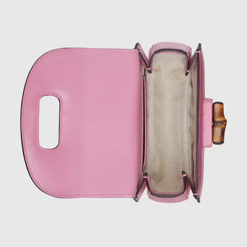 Túi Gucci Mini Top Handle With Bamboo 'Pink Leather' 686864-10ODT-5467 - Ảnh 5