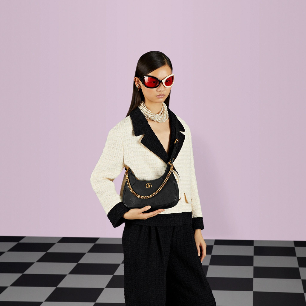 Túi Nữ Gucci Aphrodite Small Shoulder Bag 'Black' 731817-AAA9F-1000 - Ảnh 5